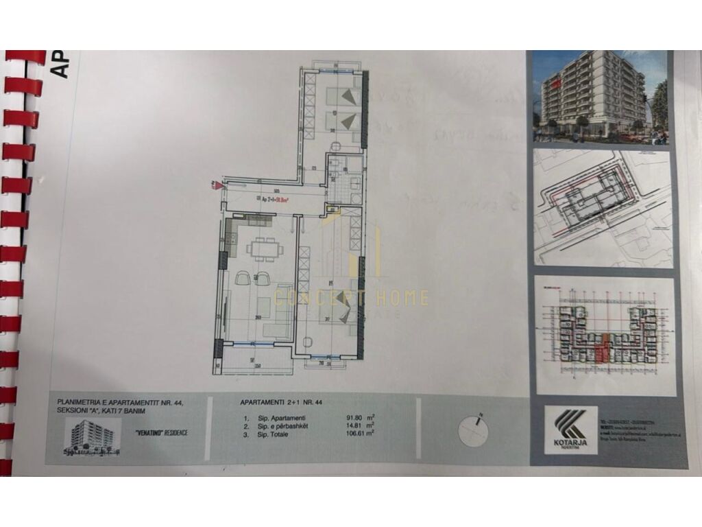 Appartamento 2+1 in vendita a kamëz
