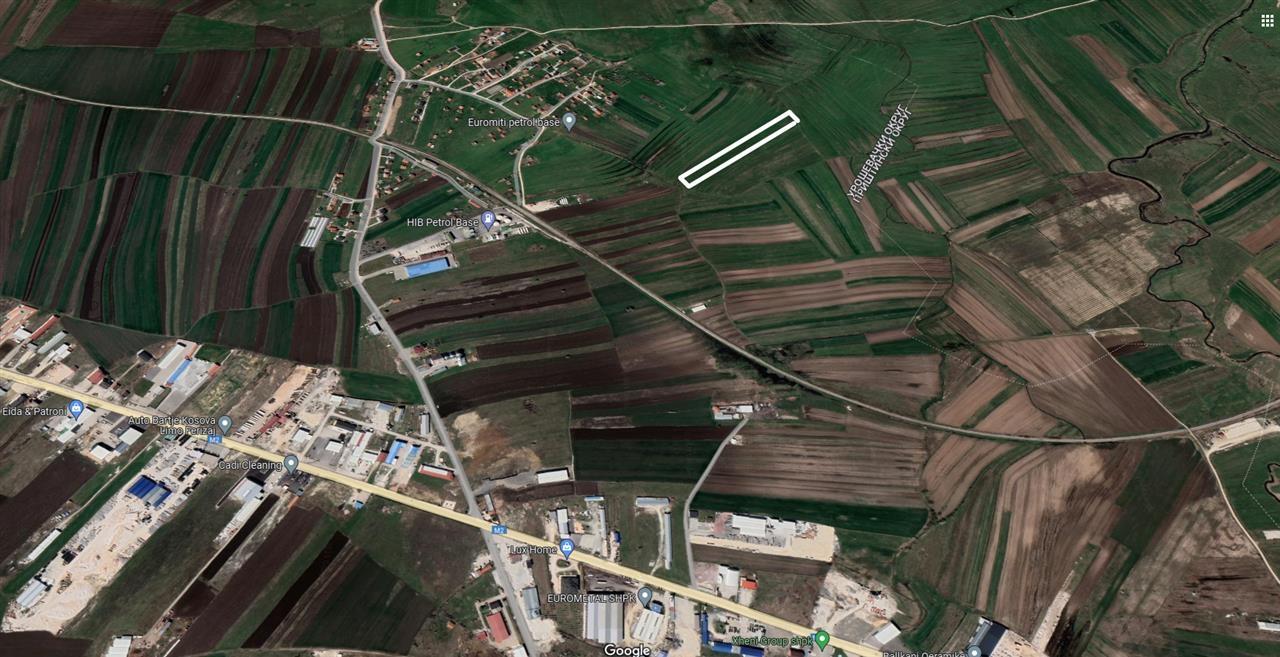 76 ares de terrain derrière la base hib petrol à bablak Ferizaj
