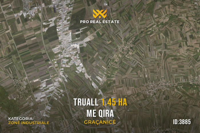 Terreno de 1,45 ha para #alugar em Graçanicë