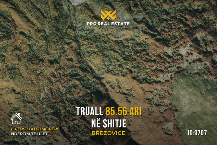 Terreno de 85,56 ari para #venda em brezovicë.