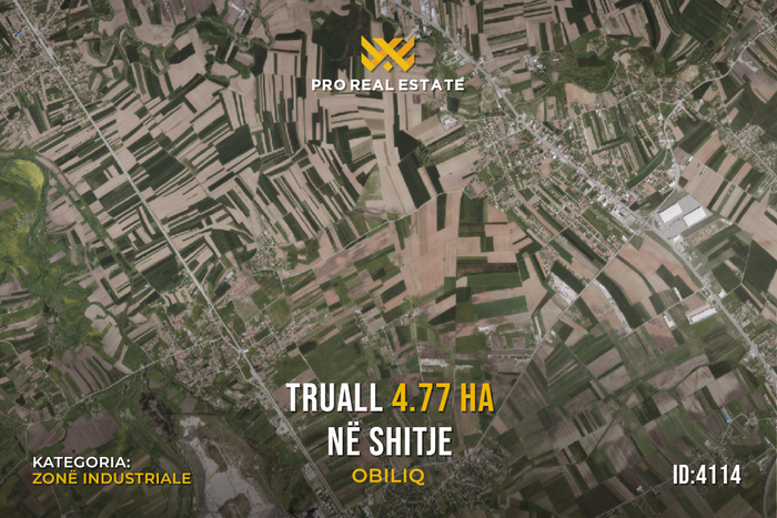 Terreno de 4.77 ha en venta en Obiliq