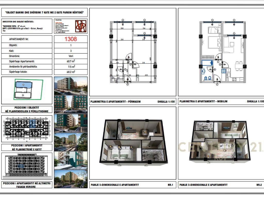 Appartamento 1+1 in vendita in vale verde residence, golem!