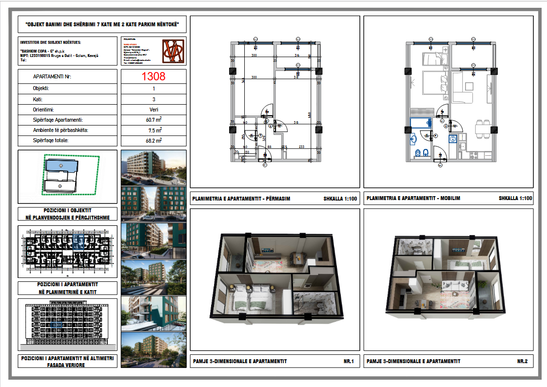 Appartamento 1+1 in vendita in vale verde residence, golem!