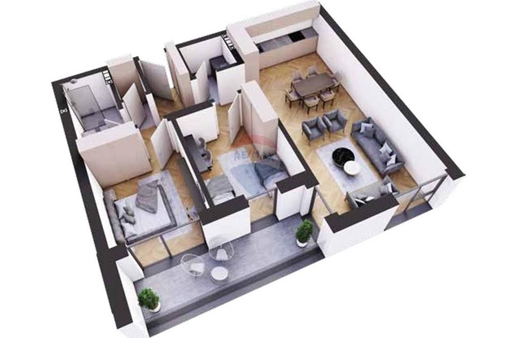 Appartamento in vendita dardani, Prizren. L'appartamento è una nuova costruzione e offre uno spazio abitativo di 99,6 m². (2)