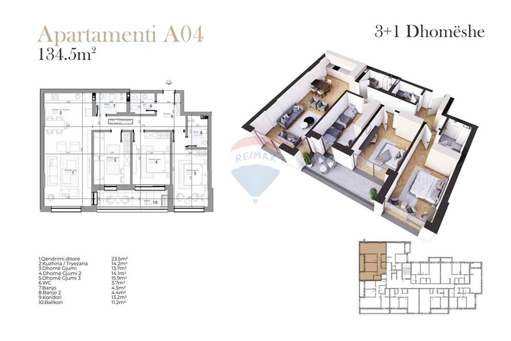 Appartamento in vendita dardani, Prizren. L'appartamento è una nuova costruzione e offre uno spazio abitativo di 134,5 m². (2)
