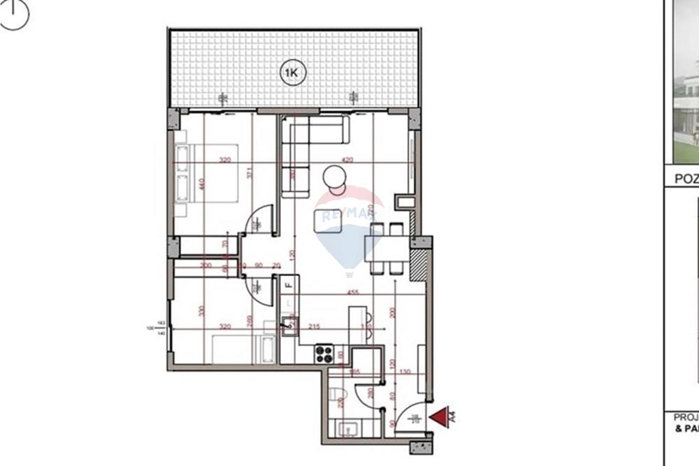 Shitet apartament 2+1 ne zonen e liqenit te that.