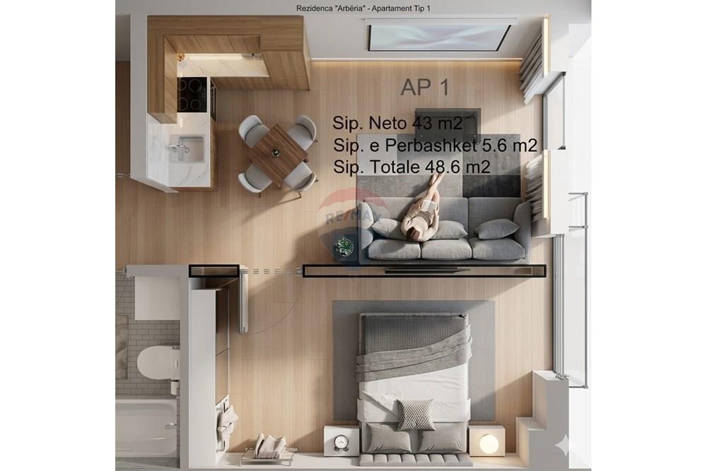 1+1 apartment for sale in radhimë (3)