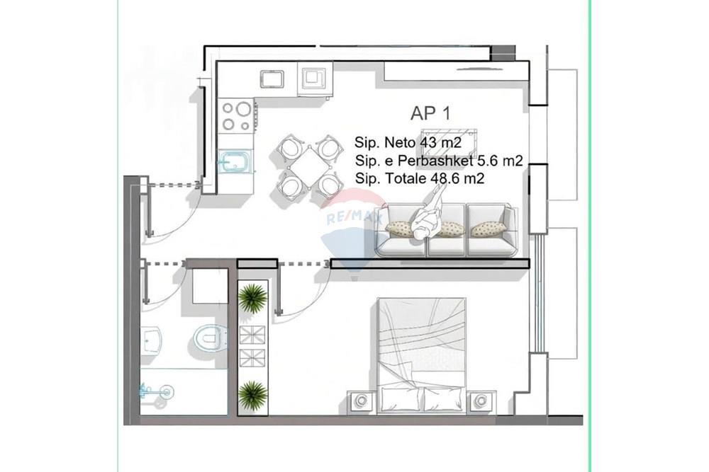 1+1 apartment for sale in radhimë (5)