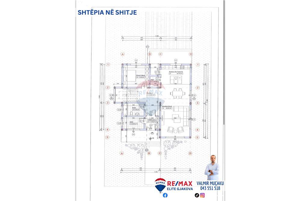 Casa en venta con una superficie total de 4.6 ari en la aldea de moglicë - Gjakovë.