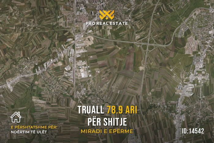 Terrain 78,9 ari à vendre à miradi e epërme
