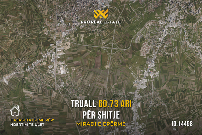 Grundstück 60,73 ari zum #verkauf in miradi e epërme