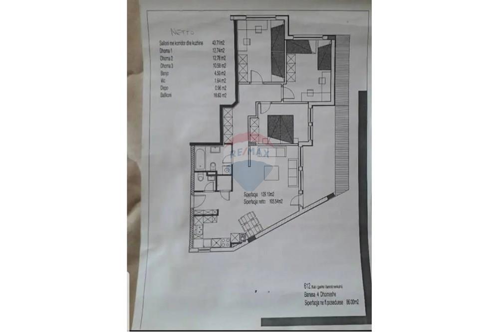 Apartamento à venda no bairro 4 llullat, Pristina! O apartamento tem uma área de 129 m². (2)