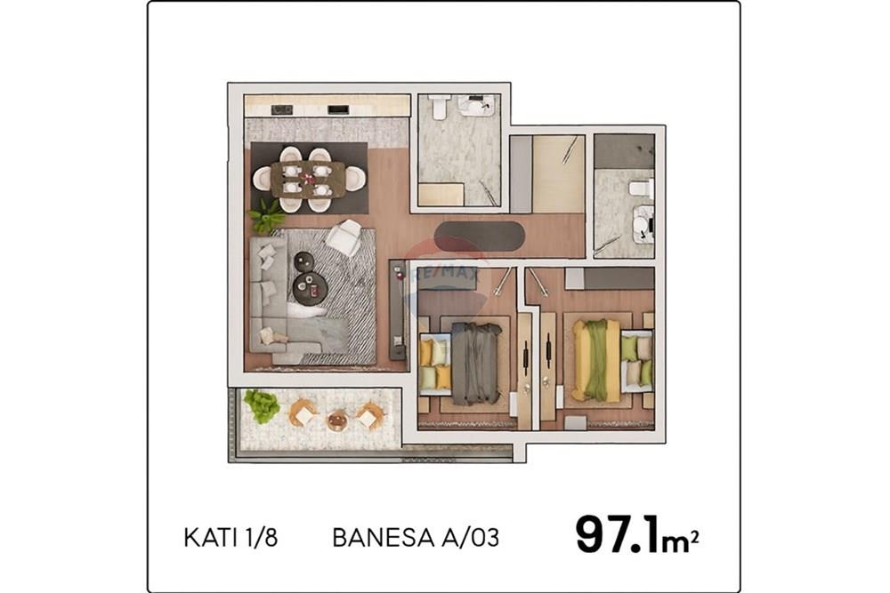Apartamento à venda dardani, Prizren! O apartamento tem 97,1 m² e é uma construção nova. (2)