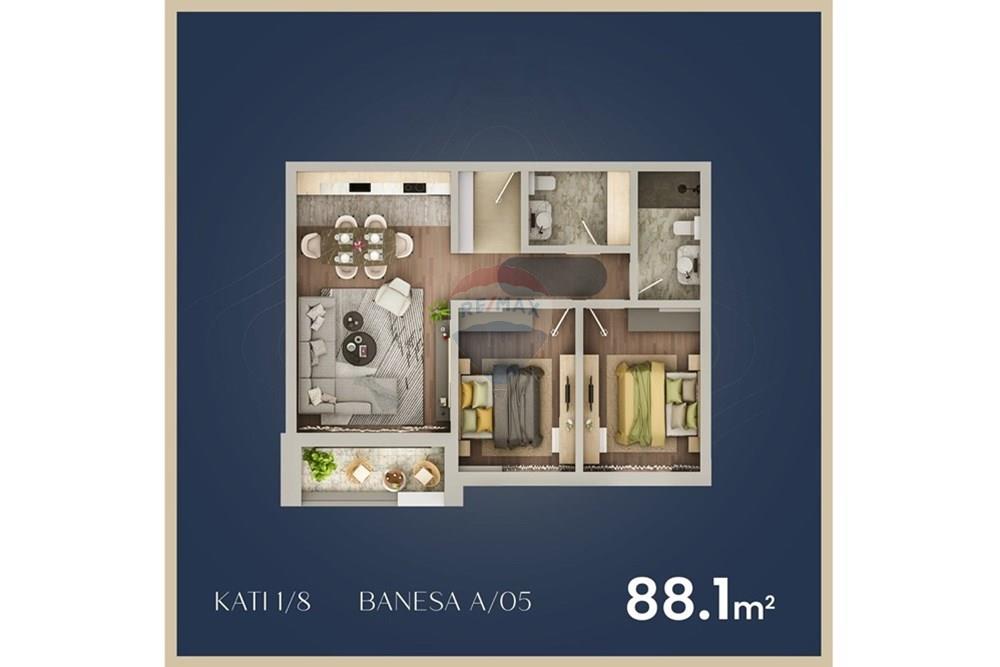 Apartamento à venda em dardani, Prizren! O apartamento tem 88,1 m² e é de construção nova. (2)